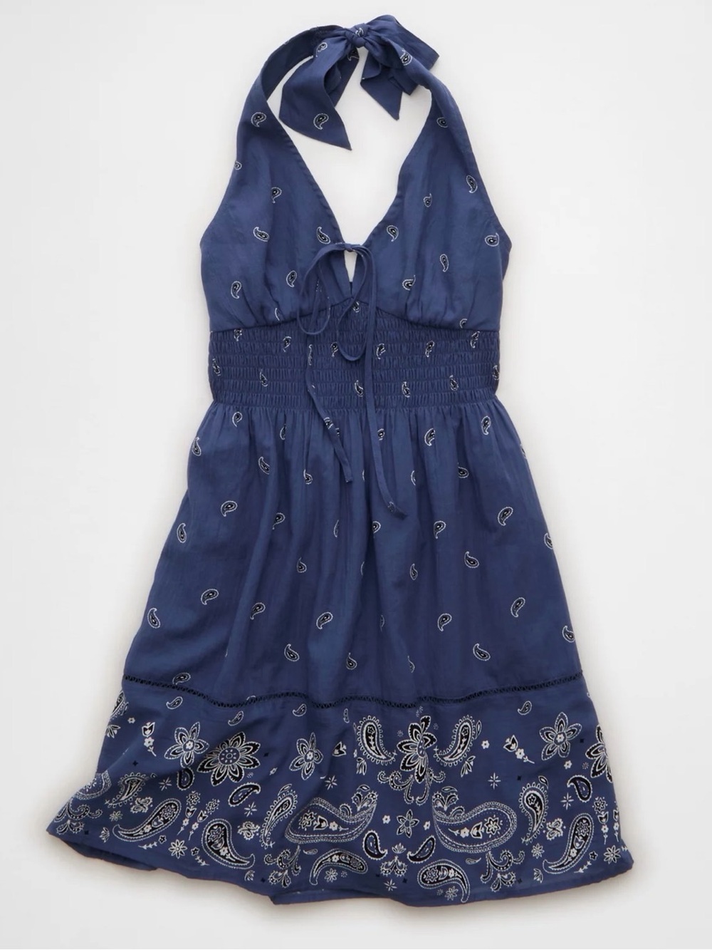 American Eagle Outfitters Halter Keyhole Mini Dress